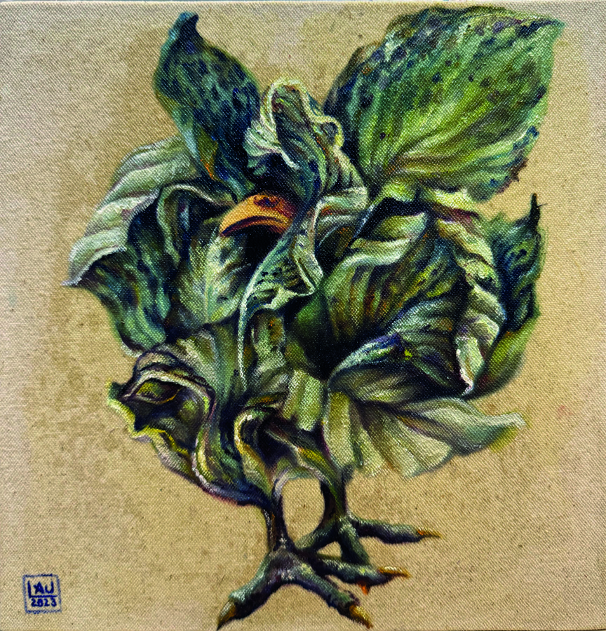 Ave de hoja verde
