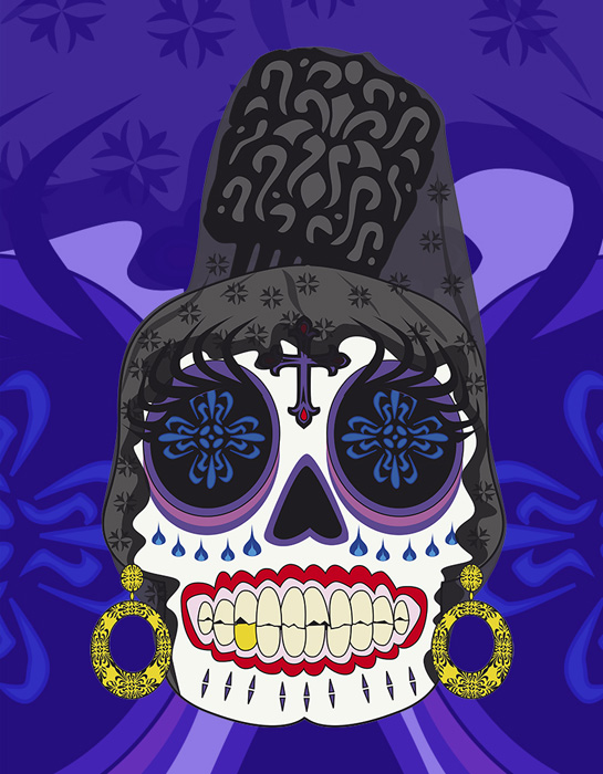 Calavera mantilla