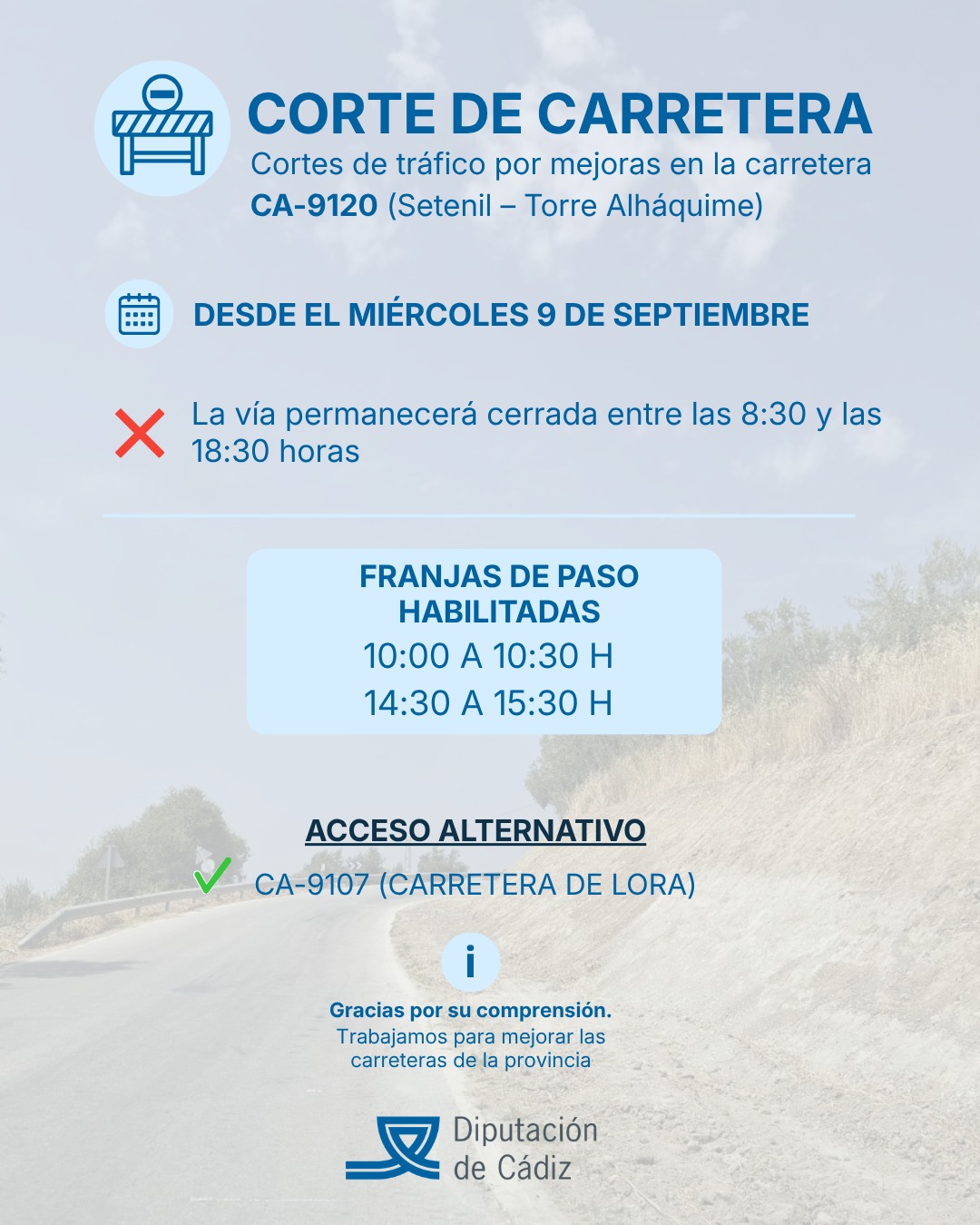 cartel corte CA 9120 cartel corte CA 9120